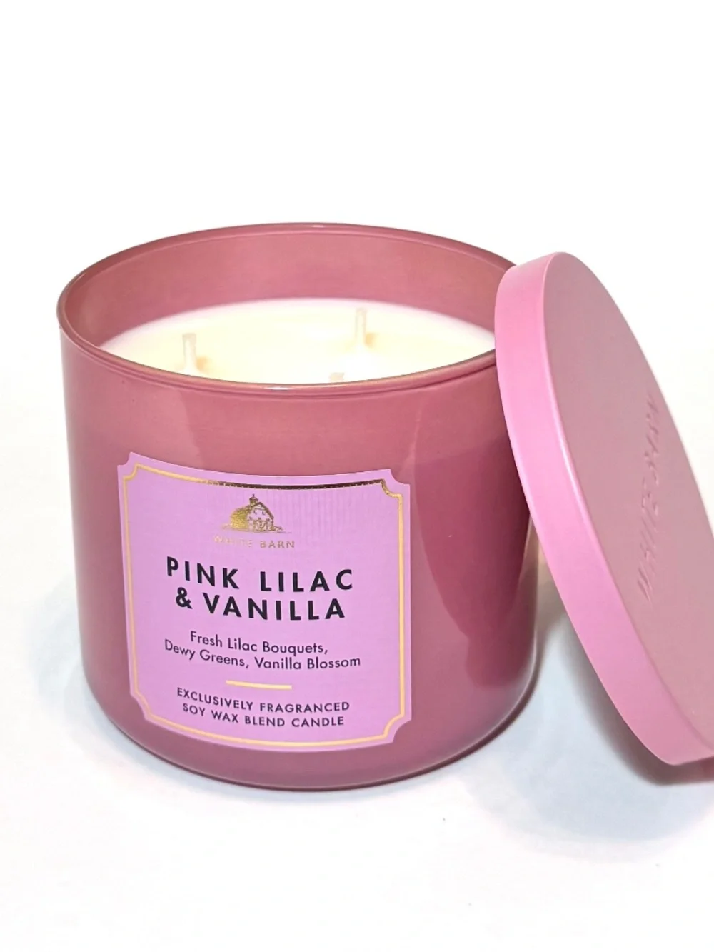PINK LILAC & VANILLA 3-Wick Candle - Picture 2 of 3